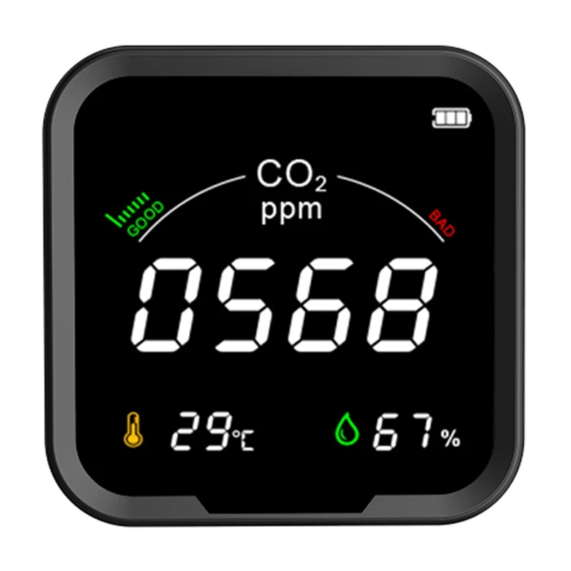 Multifunctional 3 In 1 CO2 Meter Digital Temperature Humidity Tester Air Quality Monitor Carbon Dioxide Detector
Multifunctional 3 In 1 CO2 Meter Digital Temperature Humidity Tester Air Quality Monitor Carbon Dioxide Detector