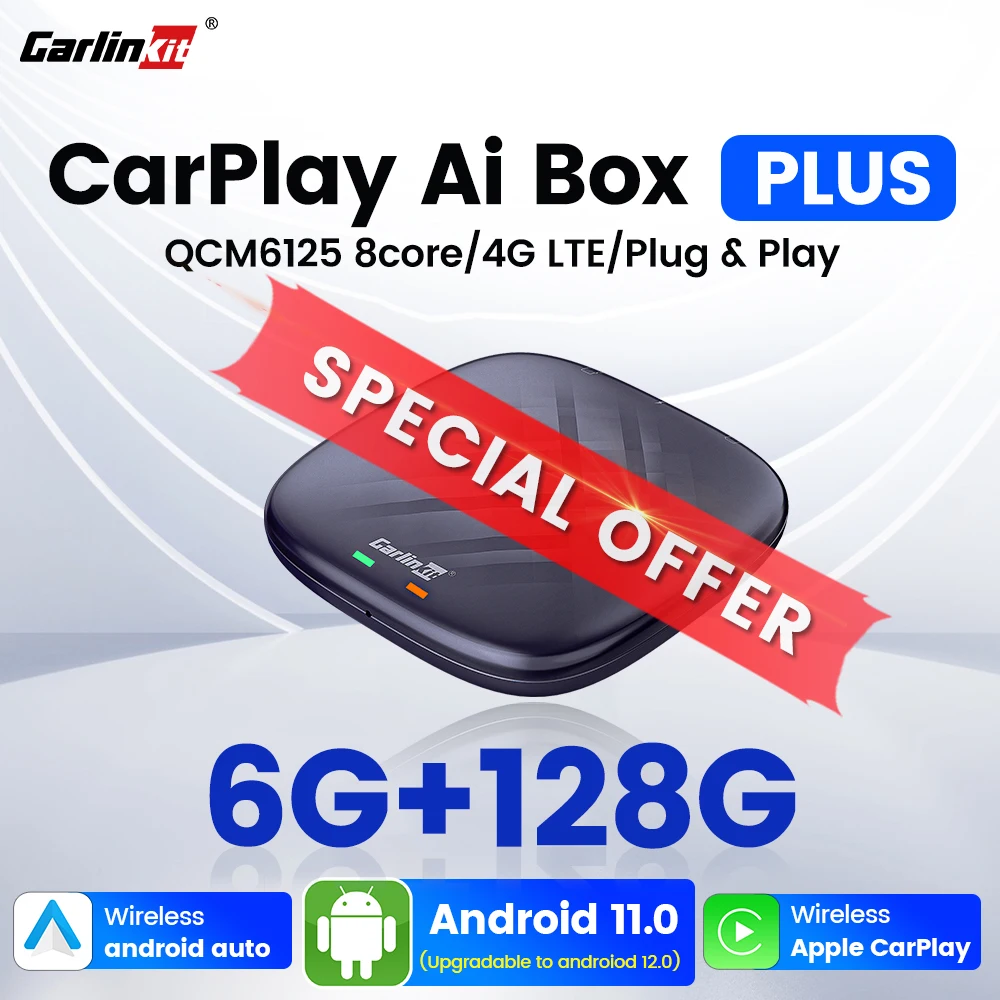 CarPlay Ai Box CarlinKit Plus 665 Android 11 6+128G Wireless CarPlay Android Auto TV Box Netflix Iptv 4G LTE Upgrade Android 12
CarPlay Ai Box CarlinKit Plus 665 Android 11 6+128G Wireless CarPlay Android Auto TV Box Netflix Iptv 4G LTE Upgrade Android 12