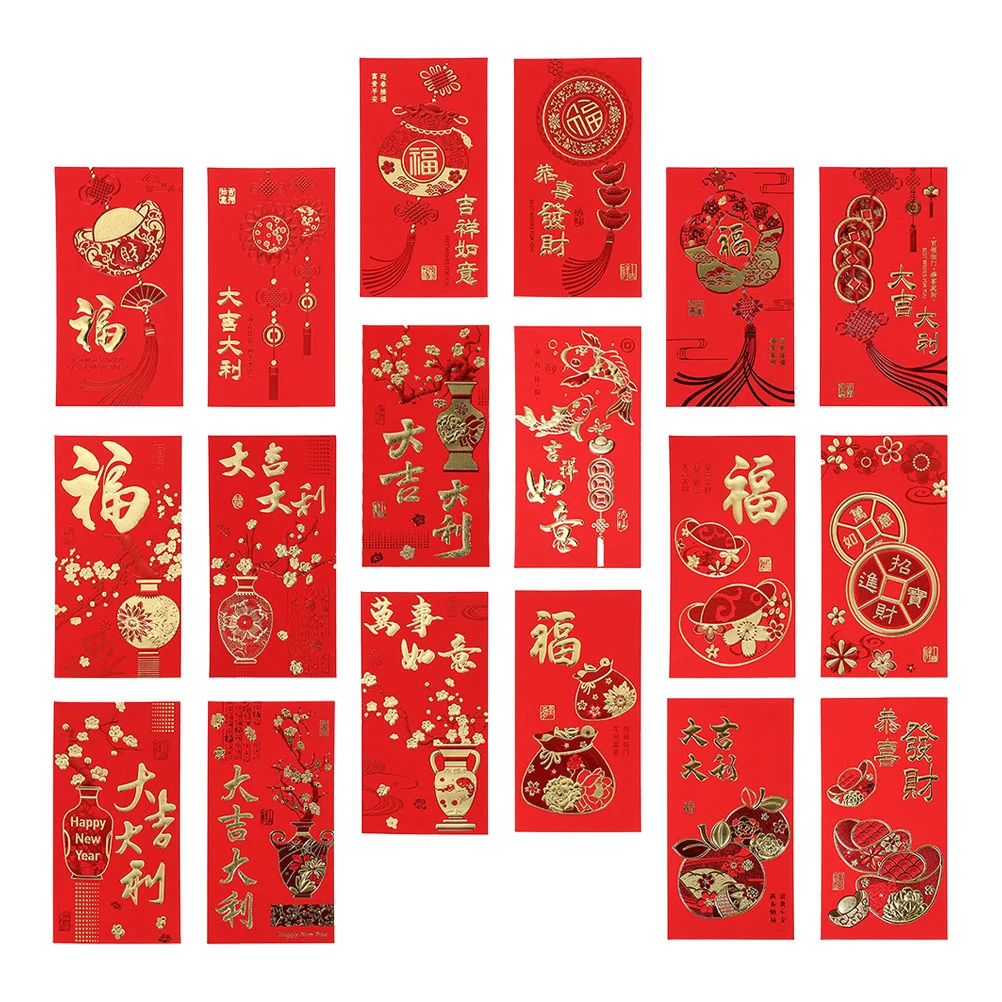 18pcs Red Envelopes Spring Festival Money Packets New Year Red Envelopes Red Packet for Party Outdoor
18pcs Red Envelopes Spring Festival Money Packets New Year Red Envelopes Red Packet for Party Outdoor