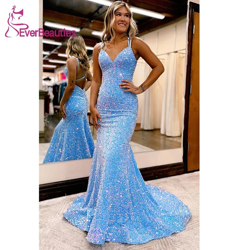 Sexy V-Neck Prom Dresses Glittery Sequins Mermaid Evening Party Gowns 2023 Long Maxi Formal Gowns for Women
Sexy V-Neck Prom Dresses Glittery Sequins Mermaid Evening Party Gowns 2023 Long Maxi Formal Gowns for Women
