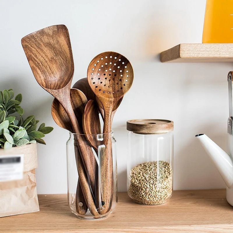 7 Style Wooden Spoons Utensils for Cooking Reusable Wood Handmade Kitchen Utensils Set Tools for Cooking Nonstick Cookware
7 Style Wooden Spoons Utensils for Cooking Reusable Wood Handmade Kitchen Utensils Set Tools for Cooking Nonstick Cookware