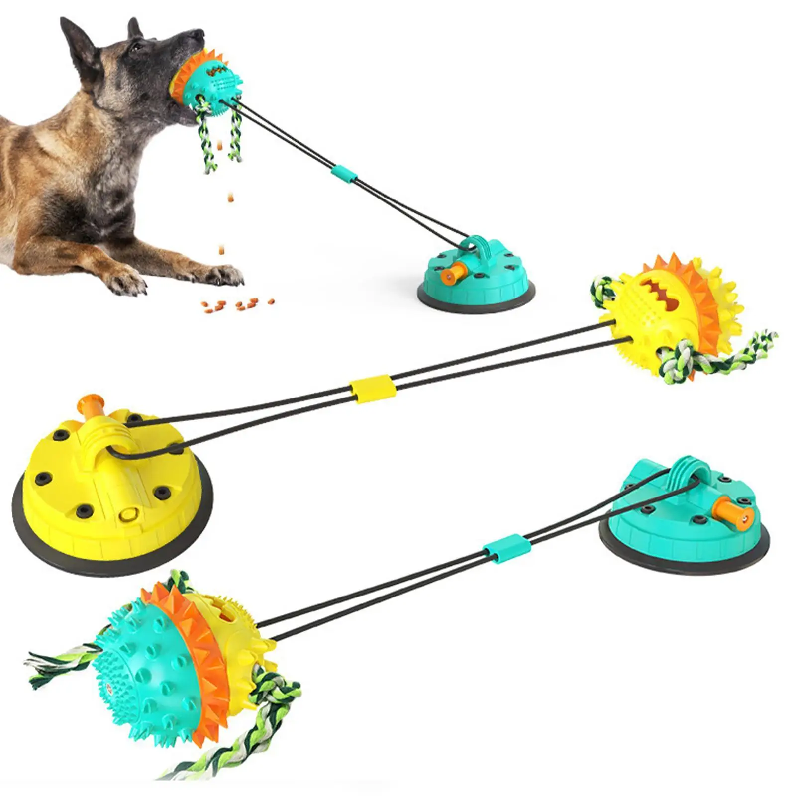 Multifunction Dog Molar Bite Toy Pet Chew Toys Upgraded Double Suction Cup Dog Pull Ball for Dogs Cleaning Tooth Food Dispenser
Multifunction Dog Molar Bite Toy Pet Chew Toys Upgraded Double Suction Cup Dog Pull Ball for Dogs Cleaning Tooth Food Dispenser
