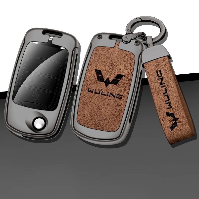 Folding Leather Zinc Alloy Car Key Case Cover For Wuling Capgemini 2020 Protector Keyless Shell Keychain Accessories
Folding Leather Zinc Alloy Car Key Case Cover For Wuling Capgemini 2020 Protector Keyless Shell Keychain Accessories