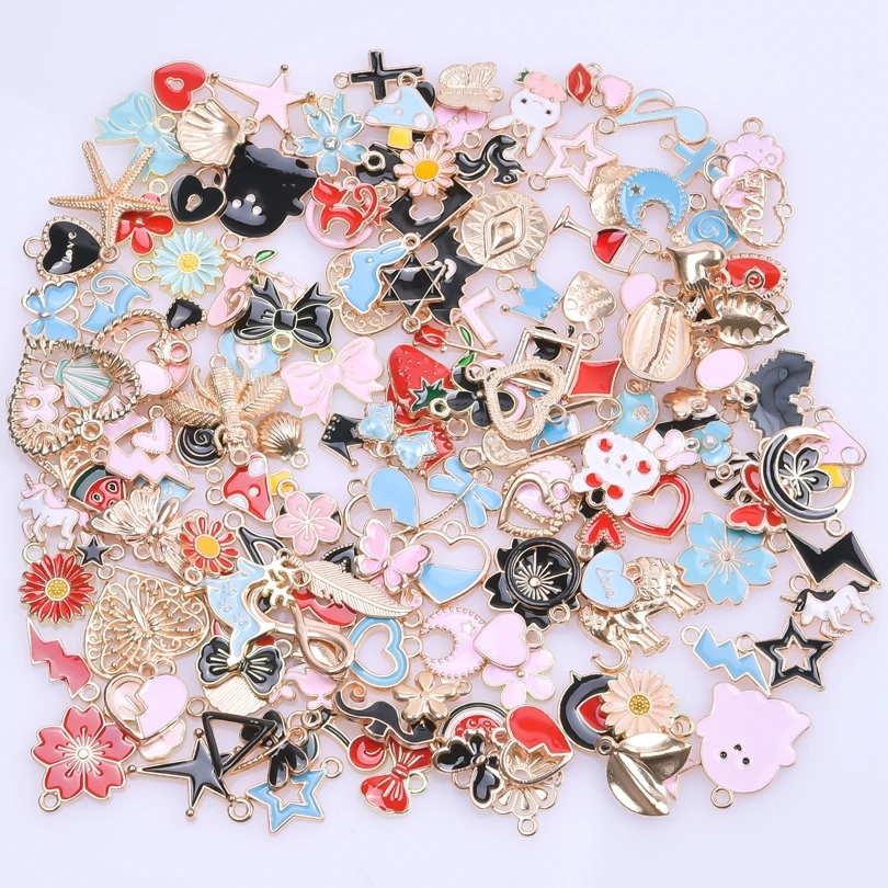 Cute Animals Flowers Heart Stars Enamel Charms Pendant DIY Bracelet Neacklace Accessories For Jewelry Making 5 Color Mix
Cute Animals Flowers Heart Stars Enamel Charms Pendant DIY Bracelet Neacklace Accessories For Jewelry Making 5 Color Mix