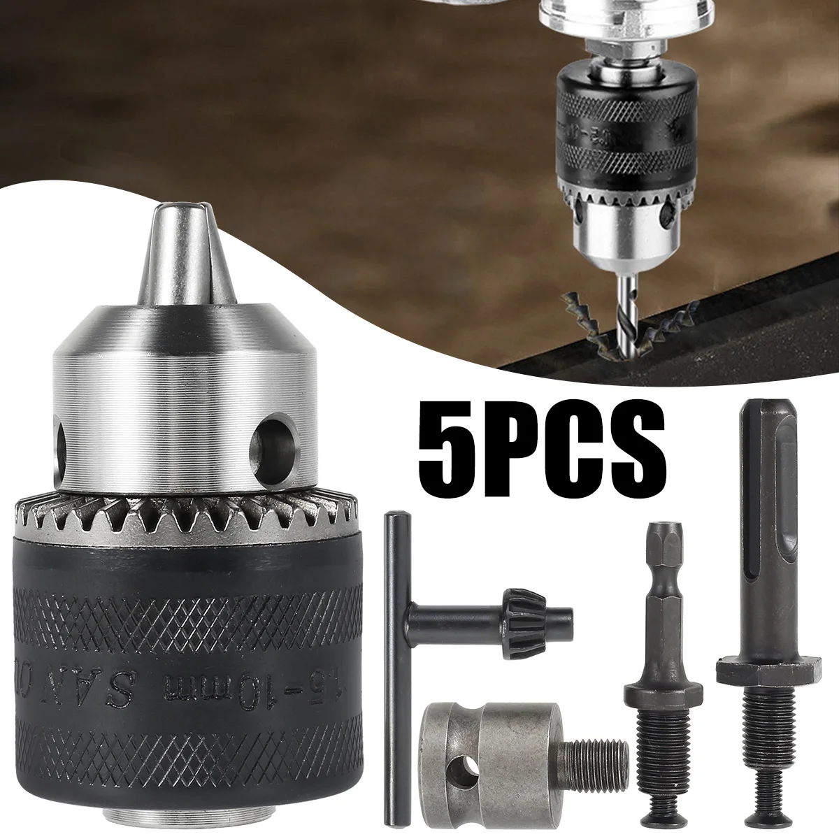 Drill Chuck Metal 3/8-24UNF Power Drill Chuck 1.5-10mm Heavy Duty Drill Chuck Quick Change Drill Bit Adapter Hardware Tool
Drill Chuck Metal 3/8-24UNF Power Drill Chuck 1.5-10mm Heavy Duty Drill Chuck Quick Change Drill Bit Adapter Hardware Tool