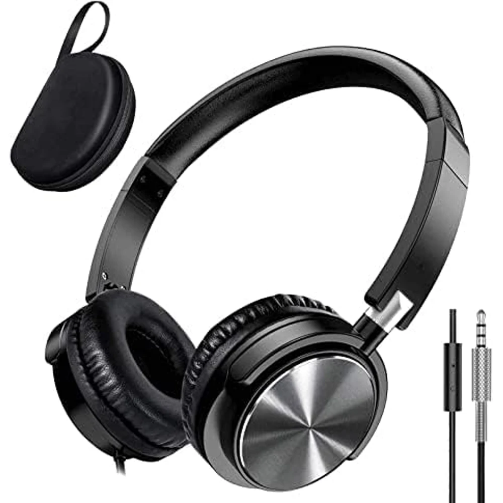Pocket Foldable Wired Headphones with Deep Bass Adjustable Headband Noise Isolation Inline Mic for Smartphone Chromeb Mp3/4
Pocket Foldable Wired Headphones with Deep Bass Adjustable Headband Noise Isolation Inline Mic for Smartphone Chromeb Mp3/4