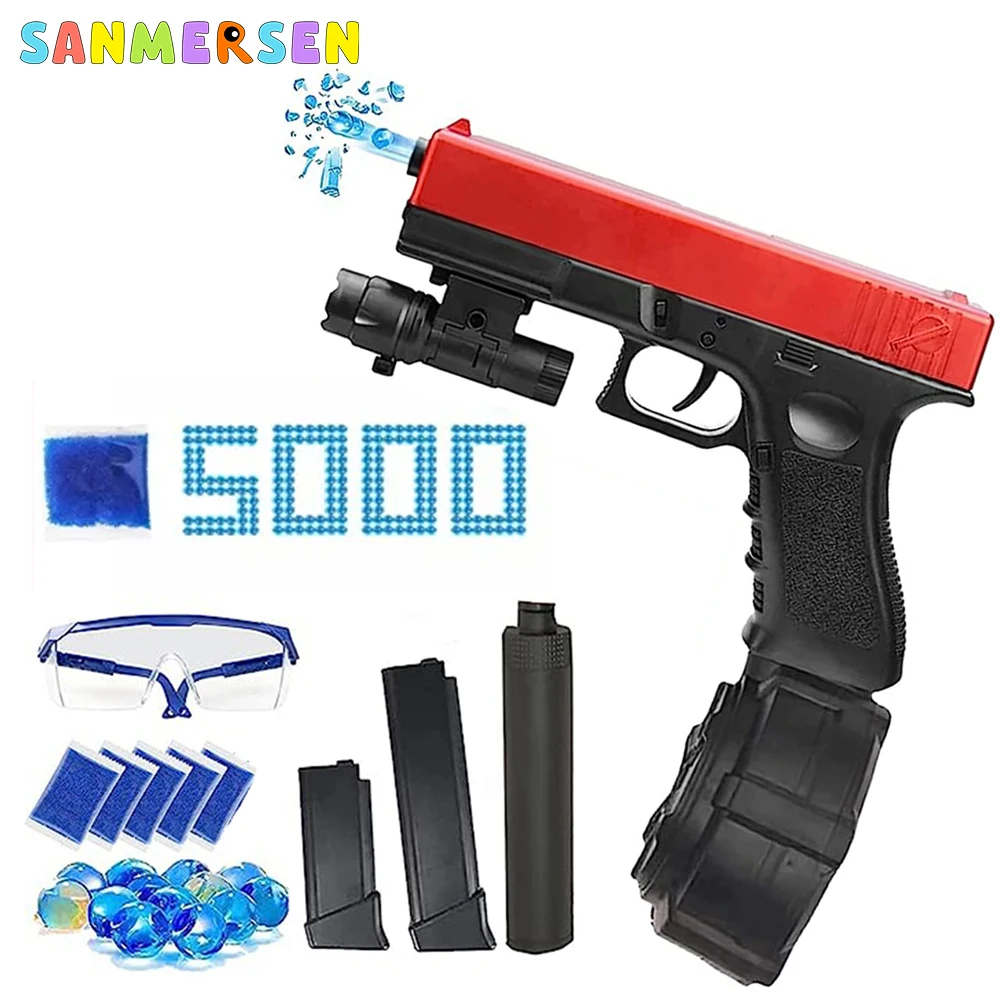 Electric Glock Gel Blasters Gun 5000Pcs Gel Ball Pistol Weapons Automatic Hydrogel Guns Toys for Kids Adult Outdoors Shoot Games
Electric Glock Gel Blasters Gun 5000Pcs Gel Ball Pistol Weapons Automatic Hydrogel Guns Toys for Kids Adult Outdoors Shoot Games
