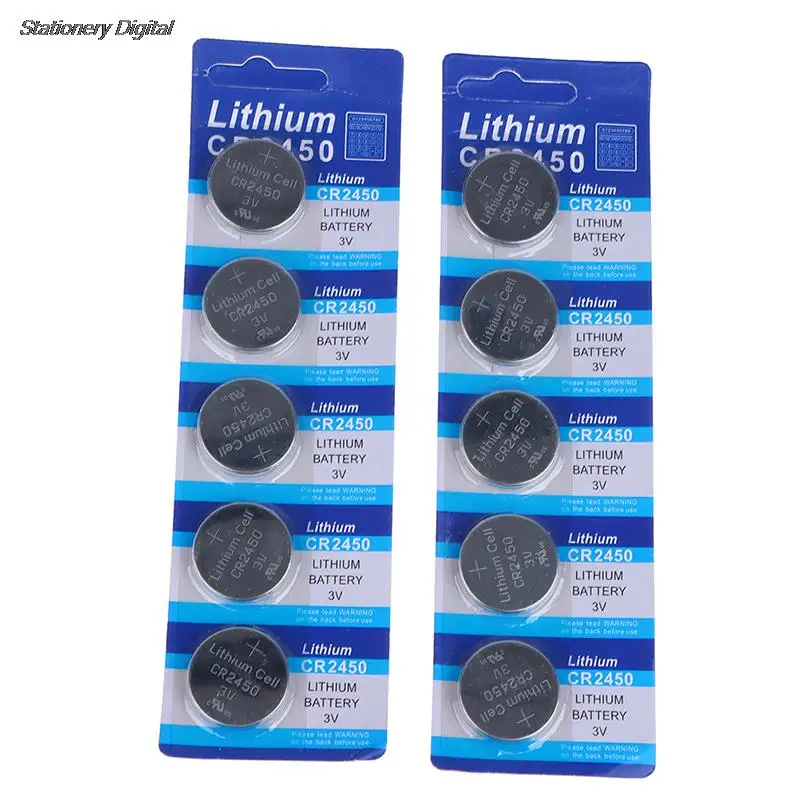 

2/5Pcs CR2450 CR 2450 3V Lithium Battery DL2450 BR2450 LM2450 For Toy Car Key Remote Control Watch LED Light Button Coin Cells