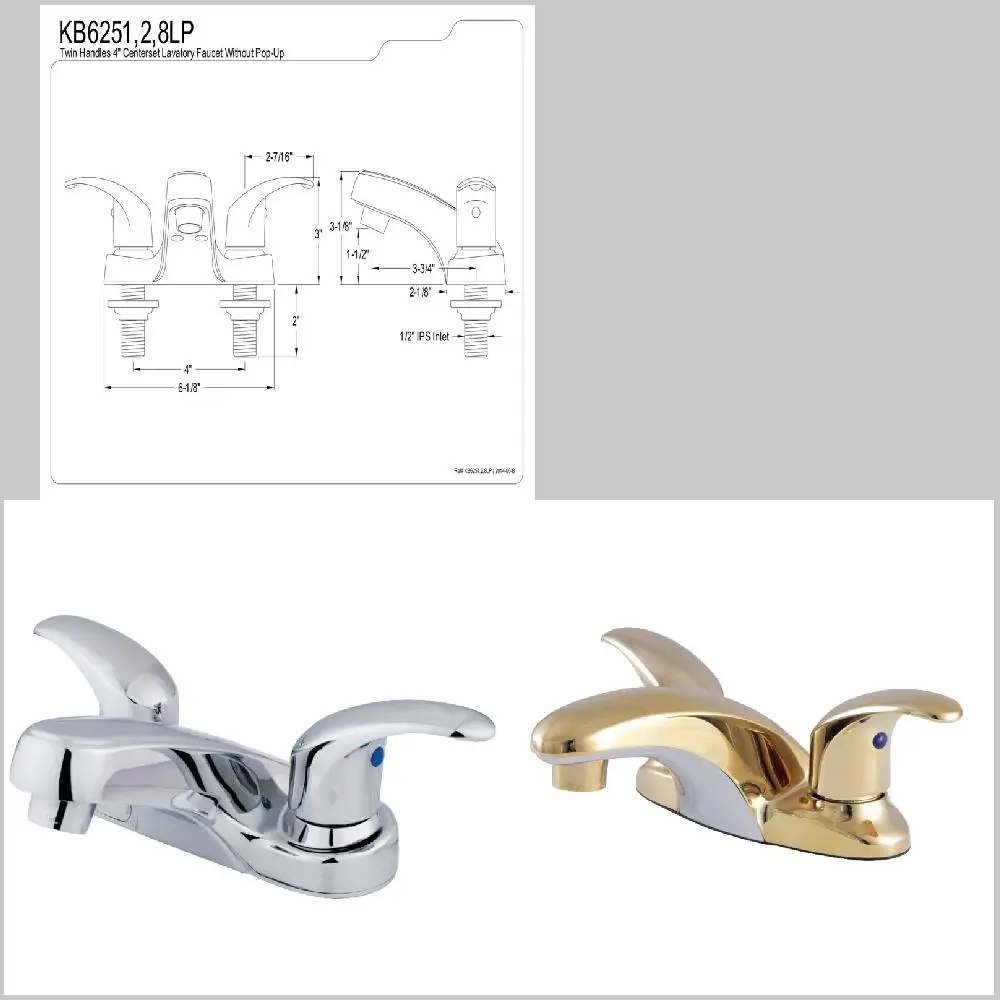 Stylish & Simple Polished Chrome 4" Centerset Bathroom Faucet - Charming Home Decor Upgrade
Stylish & Simple Polished Chrome 4" Centerset Bathroom Faucet - Charming Home Decor Upgrade