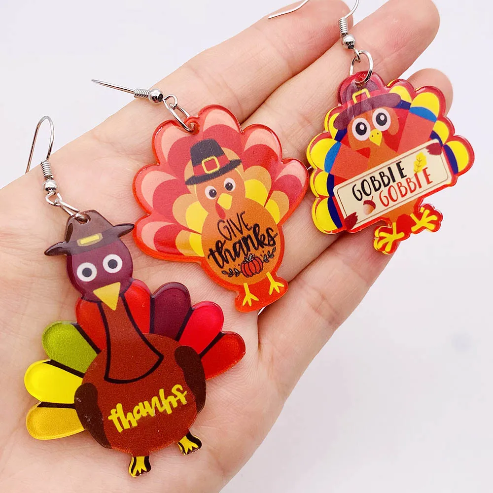 New Unique Acrylic Turkey Women's Earrings Fashion Temperament Print Personalized Jewelry Funny Gift
New Unique Acrylic Turkey Women's Earrings Fashion Temperament Print Personalized Jewelry Funny Gift