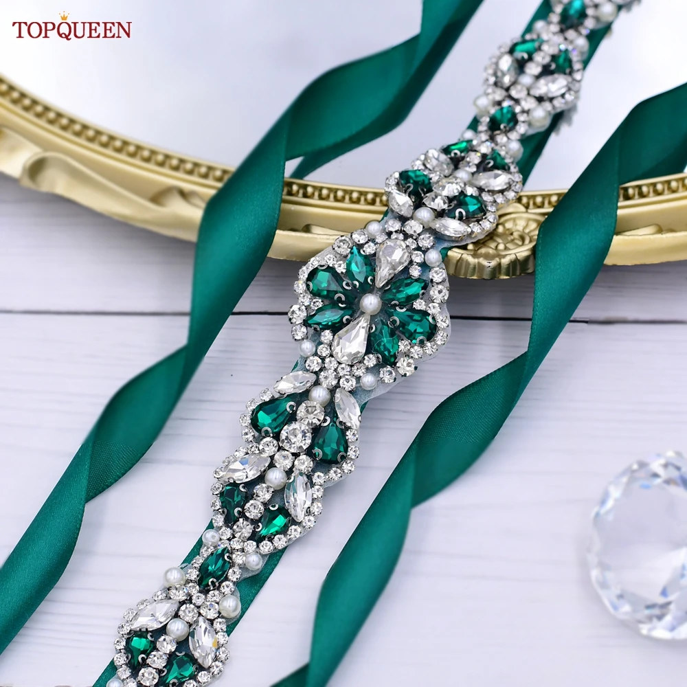TOPQUEEN Multi-Style Green Belt Bridal Wedding Dress Accessories Emerald Rhinestone Waistband Women'S Party Prom Evening Girdles
TOPQUEEN Multi-Style Green Belt Bridal Wedding Dress Accessories Emerald Rhinestone Waistband Women'S Party Prom Evening Girdles