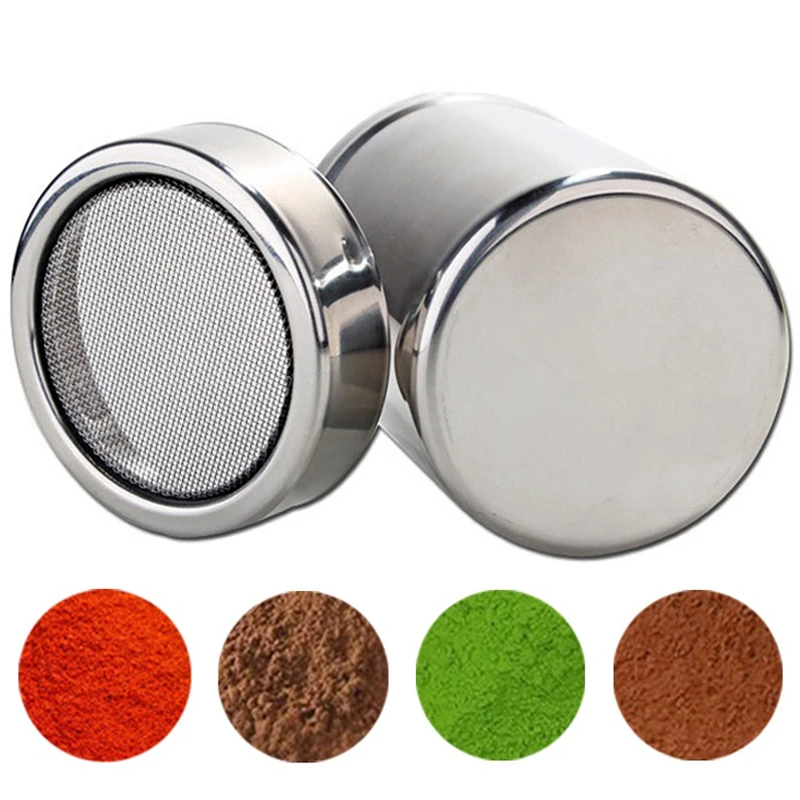 Kithen Powder Distributor with Dense Stainless Steel Powder Sprinkler Hole Cocoa Cinnamon Sugar Gauze Mesh Jar Seasoning Bottles
Kithen Powder Distributor with Dense Stainless Steel Powder Sprinkler Hole Cocoa Cinnamon Sugar Gauze Mesh Jar Seasoning Bottles