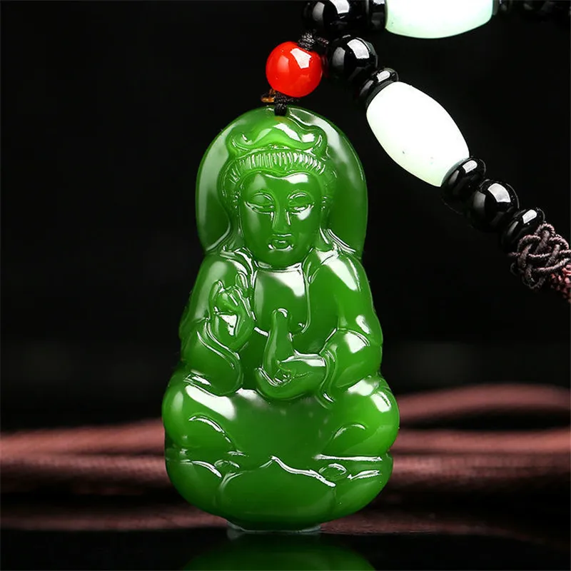 Natural Jade Green Hand-carved Guanyin Pendant Fashion Boutique Jewelry Men and Women Necklace Gift Accessories
Natural Jade Green Hand-carved Guanyin Pendant Fashion Boutique Jewelry Men and Women Necklace Gift Accessories