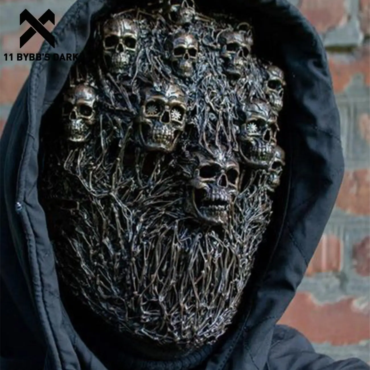 11 BYBB'S DARK New Hip Hop Streetwear Halloween Punk Face Mask Multi Skull Face Mask 2022 Fashion Halloween Cosplay Terror Mask