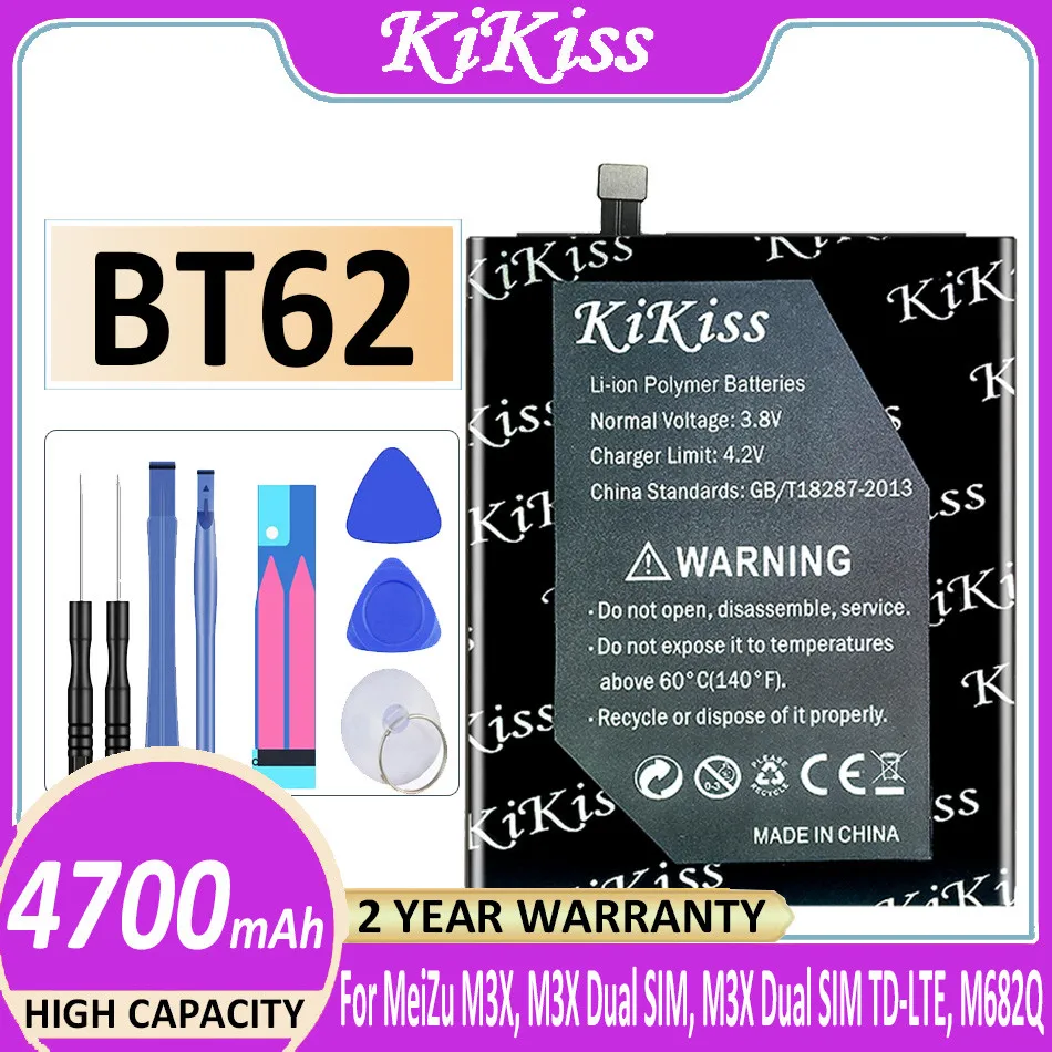 KiKiss New BT62 4700mAh Batterij For Meizu Meilan X M3X M682Q Smart Phone High Quality Powerful Battery + Track NO
KiKiss New BT62 4700mAh Batterij For Meizu Meilan X M3X M682Q Smart Phone High Quality Powerful Battery + Track NO