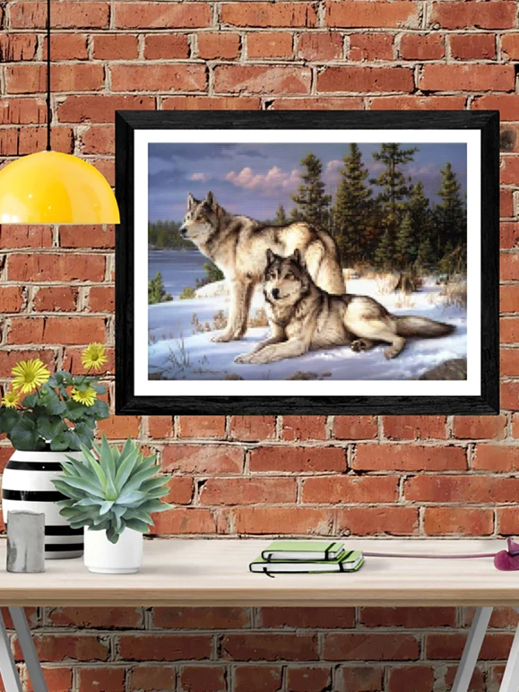 DIY-5D Diamond Painting Wolf Couple Splice Set Full Diamond Embroidery Mosaic Picture Closed
DIY-5D Diamond Painting Wolf Couple Splice Set Full Diamond Embroidery Mosaic Picture Closed