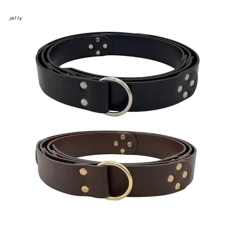 448C Medieval Viking Vegvisir PU Leather Ring Belt Vintage Renaissance Knight Buckles Belt Leather Waistband for Men
448C Medieval Viking Vegvisir PU Leather Ring Belt Vintage Renaissance Knight Buckles Belt Leather Waistband for Men