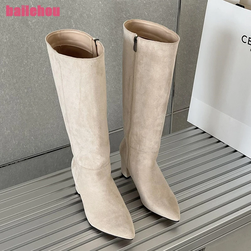 Western Ladies Knee-High Modern Boots 2023 New Flock Pointed Toe Fashion Black Heels Shoe Winter Stretch Boots Female Shoes
Western Ladies Knee-High Modern Boots 2023 New Flock Pointed Toe Fashion Black Heels Shoe Winter Stretch Boots Female Shoes