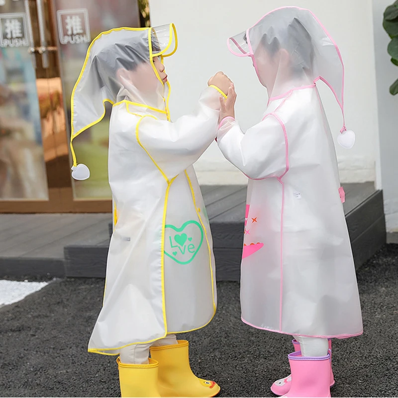 Children Raincoats Cartoon Boys And Girls Kindergarten Pupils Transparent Rain Coat One Pieces Waterproof Schoolbags Accessories
Children Raincoats Cartoon Boys And Girls Kindergarten Pupils Transparent Rain Coat One Pieces Waterproof Schoolbags Accessories