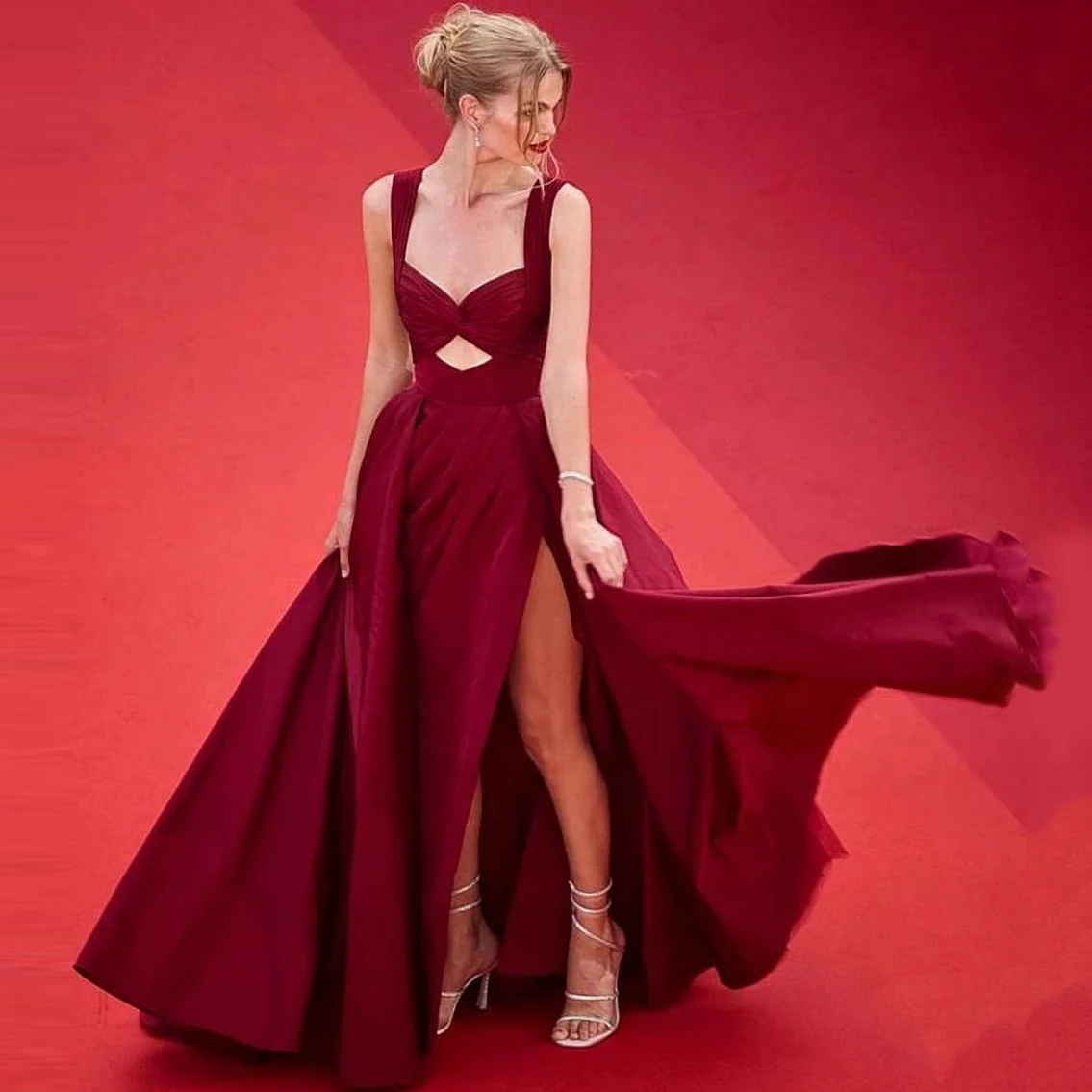 Dark Color Women's Dress Red Carpet Dress A-line Prom Dress Long Ruffles Satin Dress Elegant Dresses For Women Plus Size Dress
Dark Color Women's Dress Red Carpet Dress A-line Prom Dress Long Ruffles Satin Dress Elegant Dresses For Women Plus Size Dress