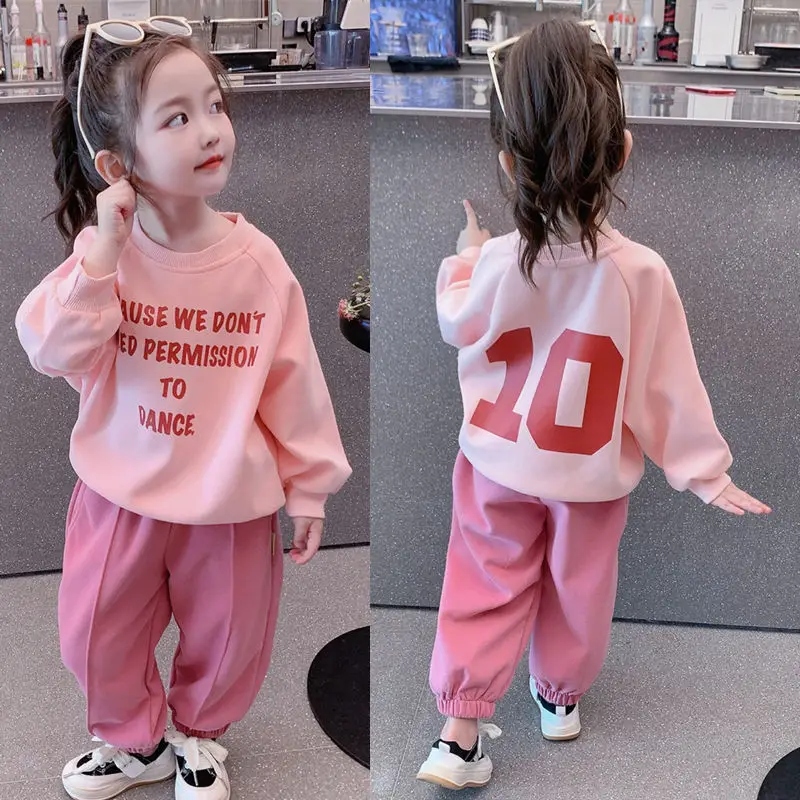 Комплект одежды для девочек, свитшот с длинным рукавом и надписью, топ, повседневные брюки, костюмы из 2 предметов, Детский костюм для детской одежды
Комплект одежды для девочек, свитшот с длинным рукавом и надписью, топ, повседневные брюки, костюмы из 2 предметов, Детский костюм для детской одежды