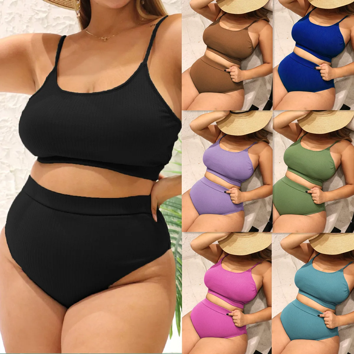 European and American New Pure Color Swimsuit plus Size Sexy Bikini Swimsuit women swimming suit for women high waist bikini
European and American New Pure Color Swimsuit plus Size Sexy Bikini Swimsuit women swimming suit for women high waist bikini