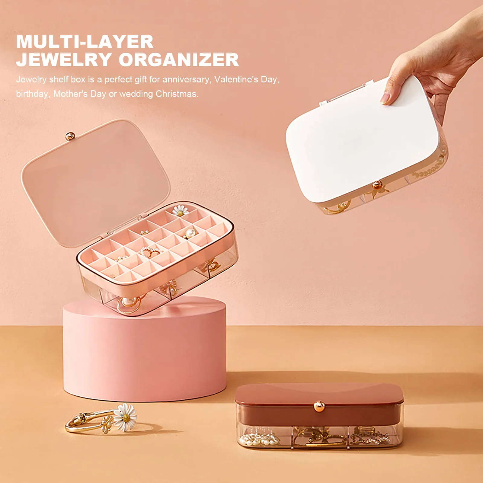 Органайзер для сережек для женщин и девочек, 2 слоя, держатель для колец и ожерелий, ювелирная коробка для маленьких девочек, розовый, зелены...
Органайзер для сережек для женщин и девочек, 2 слоя, держатель для колец и ожерелий, ювелирная коробка для маленьких девочек, розовый, зелены...