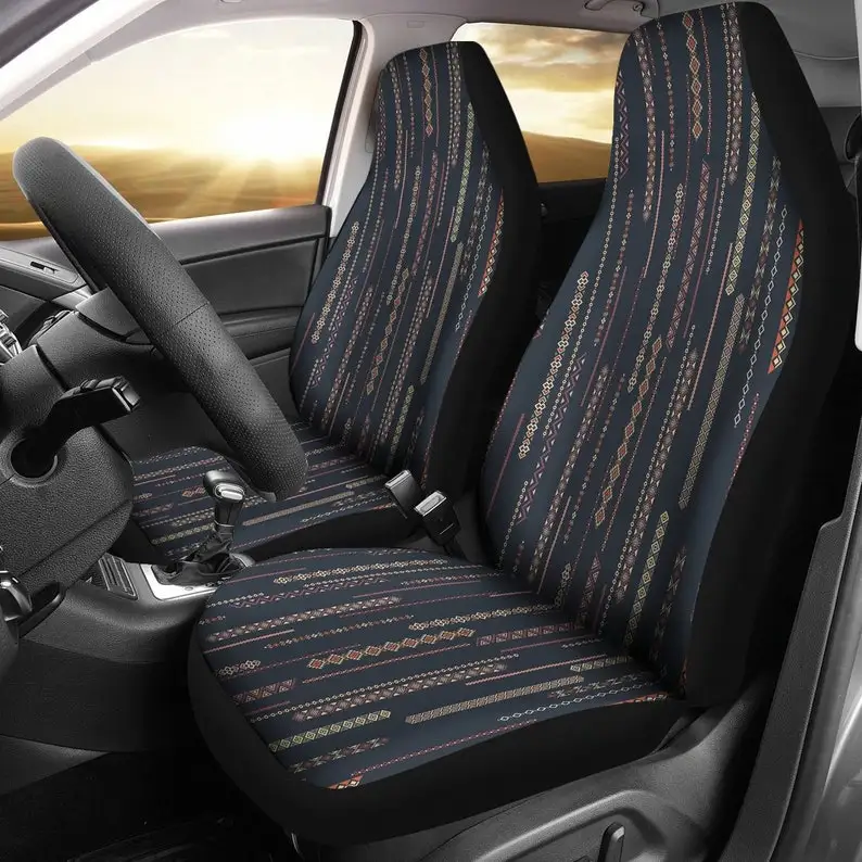 Dark Tribal Ethnic Aztec Boho Chic Bohemian Pattern Car Seat Covers Pair, 2 Front Seat Covers, Car Seat Protector, Car Accessori
Dark Tribal Ethnic Aztec Boho Chic Bohemian Pattern Car Seat Covers Pair, 2 Front Seat Covers, Car Seat Protector, Car Accessori