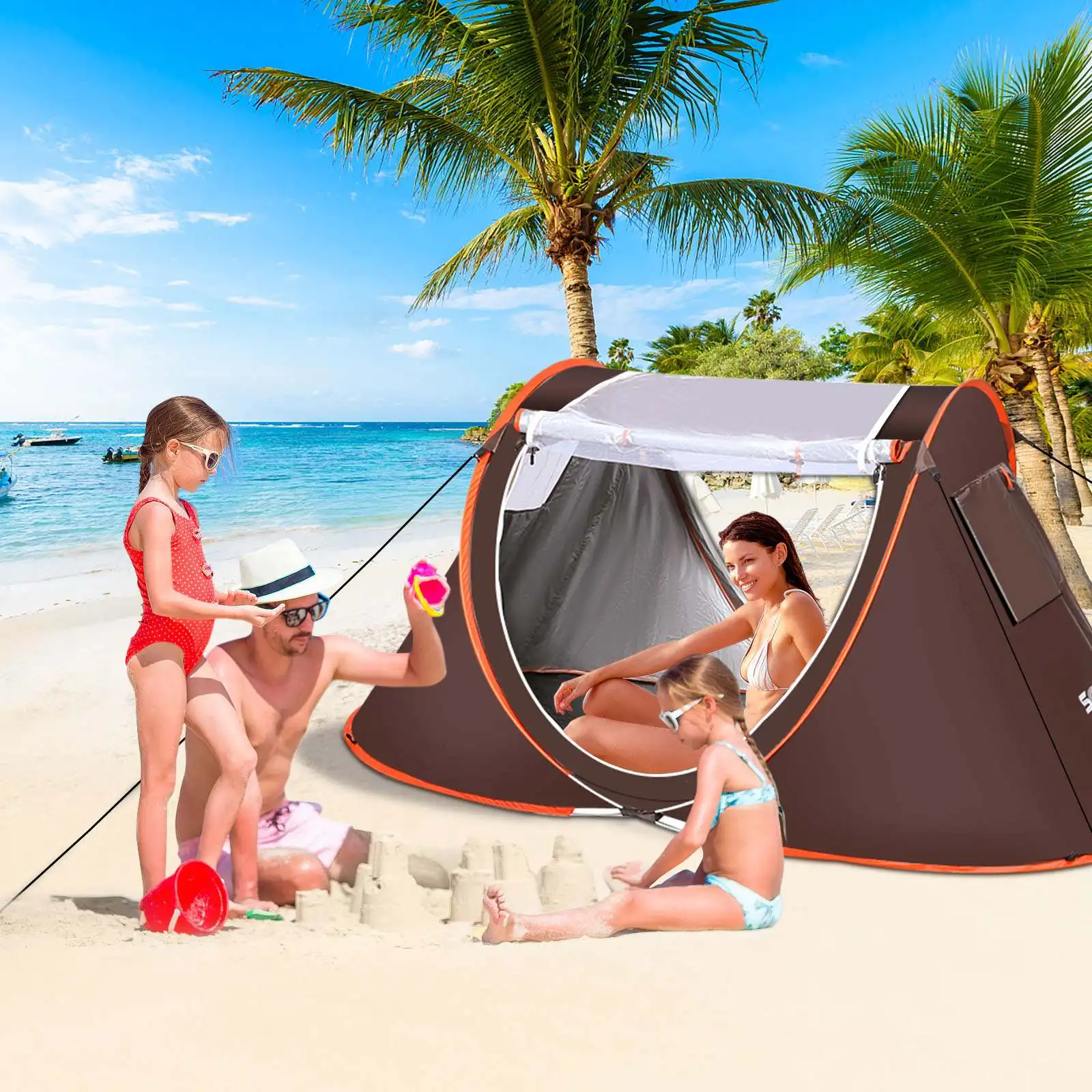 Double Deck Tent 2-3 People No Need To Set Up A Quick-open Beach Tent Camping Tent Beach Tent Portable Backpack Tent For Hiking
Double Deck Tent 2-3 People No Need To Set Up A Quick-open Beach Tent Camping Tent Beach Tent Portable Backpack Tent For Hiking