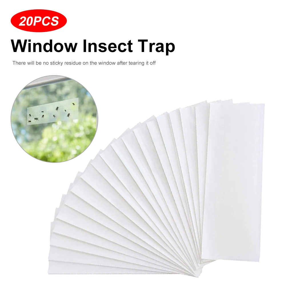 20pcs Window Fly Traps Fly Paper Sticky Strips Fly Catcher Clear Windows Trap for Indoor Housefly Nontoxic and Pesticide-Free
20pcs Window Fly Traps Fly Paper Sticky Strips Fly Catcher Clear Windows Trap for Indoor Housefly Nontoxic and Pesticide-Free