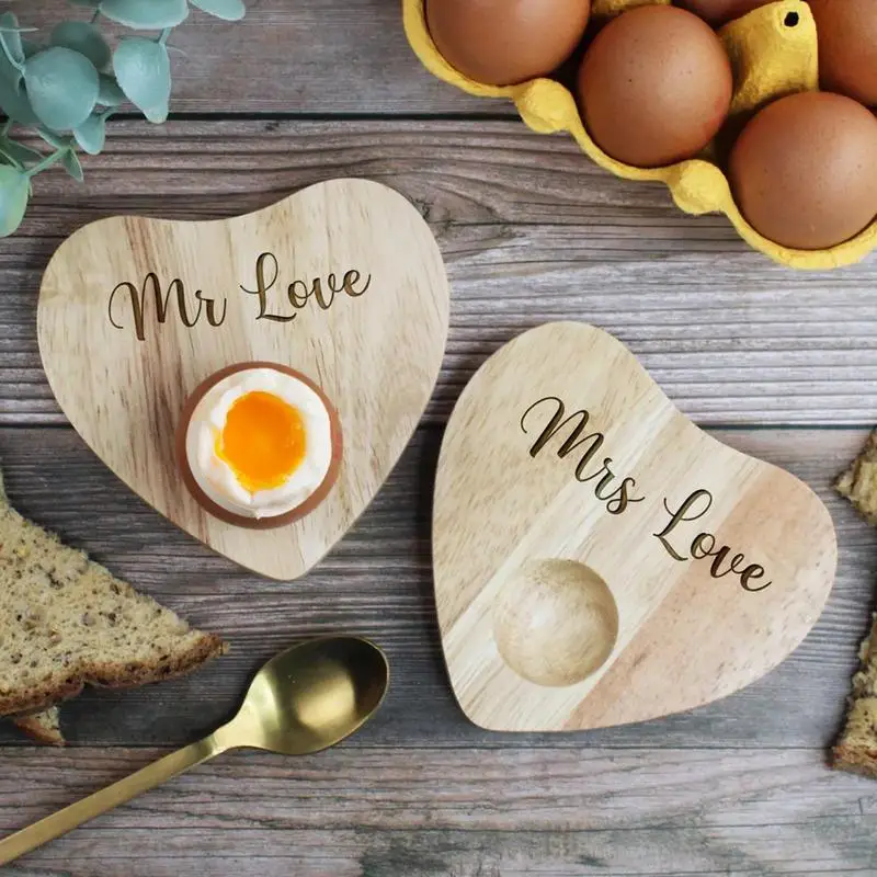 

Блюдо для яиц, поднос для яиц в форме сердца, деревянный держатель для яиц, романтическая посуда для яиц на День святого Валентина, свадьбу или годовщину