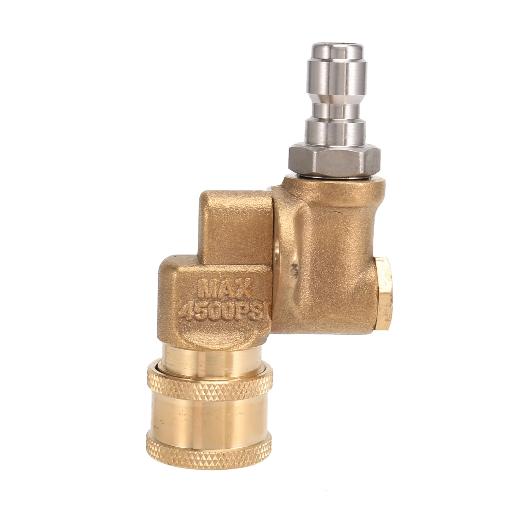 Quick Connecting Pivoting Coupler For Pressure Washer Spray Nozzle Cleaning Hard To Reach Areas 4500 Psi 1/4 Inch Updated 90
Quick Connecting Pivoting Coupler For Pressure Washer Spray Nozzle Cleaning Hard To Reach Areas 4500 Psi 1/4 Inch Updated 90