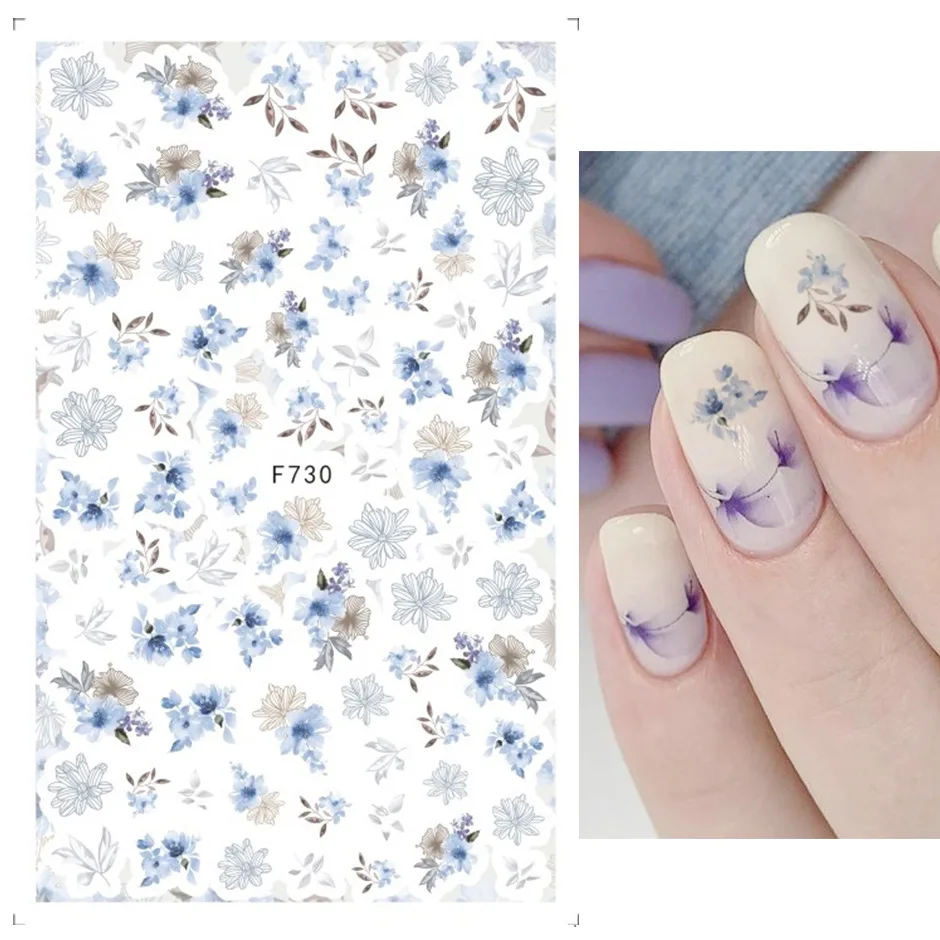 Summer Fashion French Blue Floral 3D Nail Stickers Nail Decorative Nail Slider DIY Nail Art Accessories Adhesive Stickers
Summer Fashion French Blue Floral 3D Nail Stickers Nail Decorative Nail Slider DIY Nail Art Accessories Adhesive Stickers