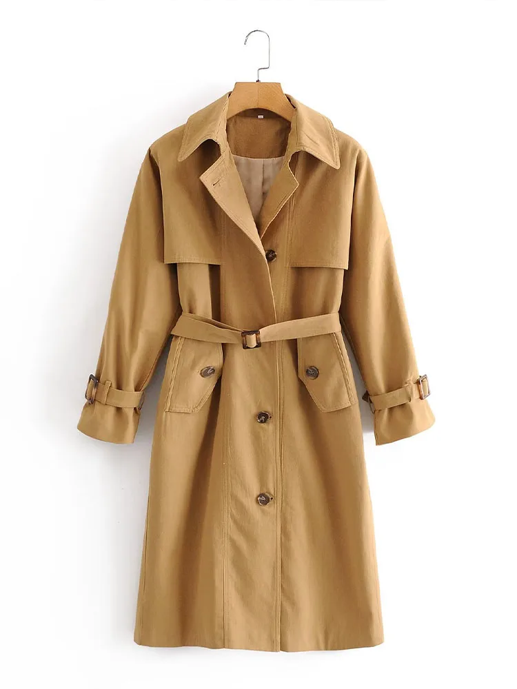 2022 fall new women's retro lapel design sense loose belt decorated double-breasted jacket trench coat
2022 fall new women's retro lapel design sense loose belt decorated double-breasted jacket trench coat