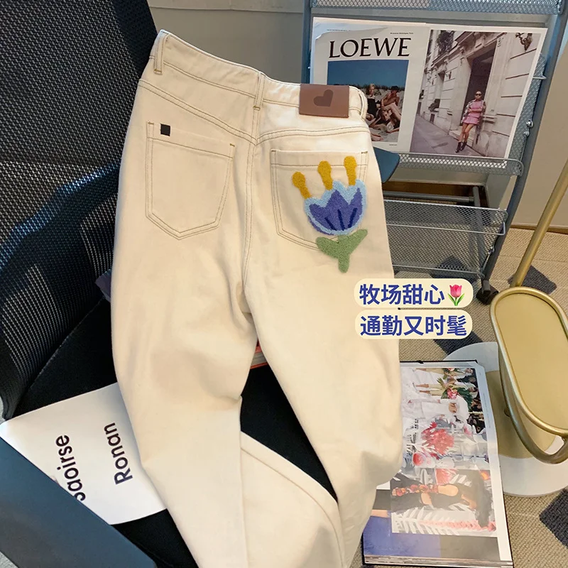 Y2k Korean Streetwear Summer Woman Pants Fashion Vintage Jeans Baggy Printing Women High Waist White Trousers Oversize Clothing
Y2k Korean Streetwear Summer Woman Pants Fashion Vintage Jeans Baggy Printing Women High Waist White Trousers Oversize Clothing