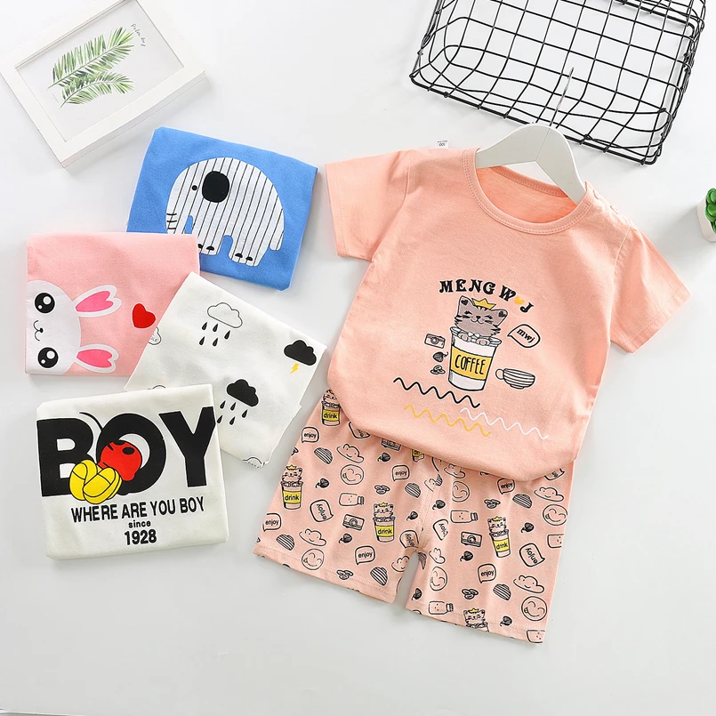 Children Summer Cartoon Short Sleeve Clothing Set T-shirt Pants Suit Baby Tracksuits Cotton Kids Clothes Stripe Boy Girl Outfits
Children Summer Cartoon Short Sleeve Clothing Set T-shirt Pants Suit Baby Tracksuits Cotton Kids Clothes Stripe Boy Girl Outfits