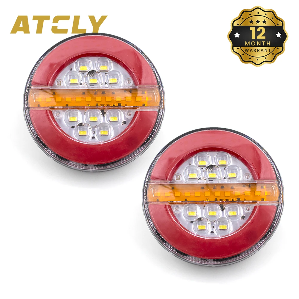 1/2pcs 12V 24V Round LED Truck Rear Tail Light Taillight Sequential Dynamic Running Trun Signal Reverse Brake Stop Light Caravan
1/2pcs 12V 24V Round LED Truck Rear Tail Light Taillight Sequential Dynamic Running Trun Signal Reverse Brake Stop Light Caravan