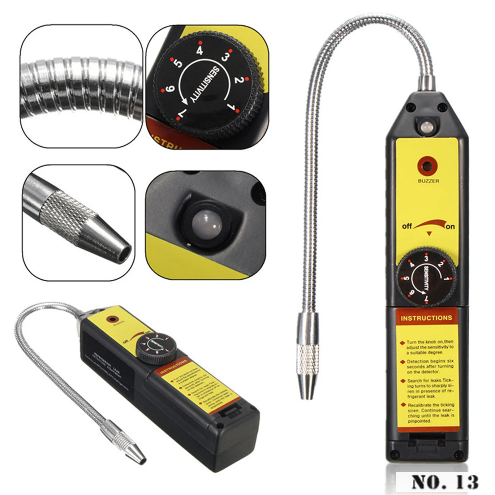 Car Leak Detector Miniature Intelligent Halogen Detector Portable and Sensitive All Halogen Gas Leaks with IC Voltage Regulator
Car Leak Detector Miniature Intelligent Halogen Detector Portable and Sensitive All Halogen Gas Leaks with IC Voltage Regulator