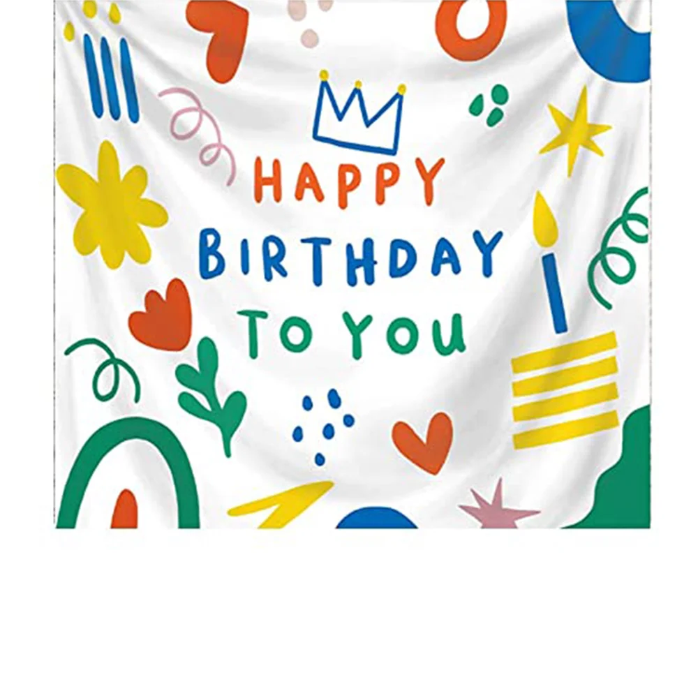 150X130cm Thick Tapestry Cloth Happy Birthday Background Wall Hanging Kids Birthday Backdrop Decoration Kawaii Room Decor Photo
150X130cm Thick Tapestry Cloth Happy Birthday Background Wall Hanging Kids Birthday Backdrop Decoration Kawaii Room Decor Photo