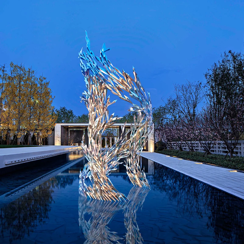 High-end stainless steel outdoor landscape square pool fountain sculpture floor ornament decoration
High-end stainless steel outdoor landscape square pool fountain sculpture floor ornament decoration