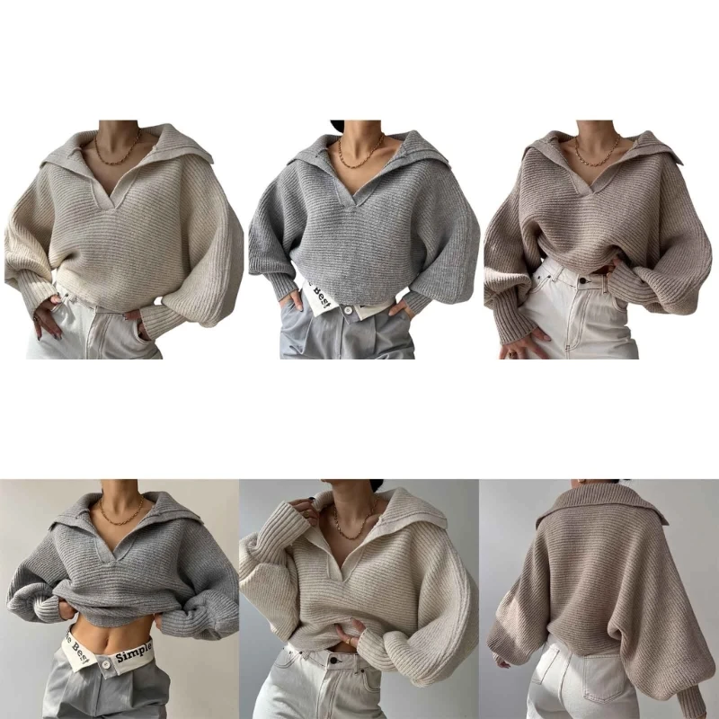 Sweater Womens Vintage Solid Color Knitted Pullover Long Sleeve Tops Jumpers
Sweater Womens Vintage Solid Color Knitted Pullover Long Sleeve Tops Jumpers