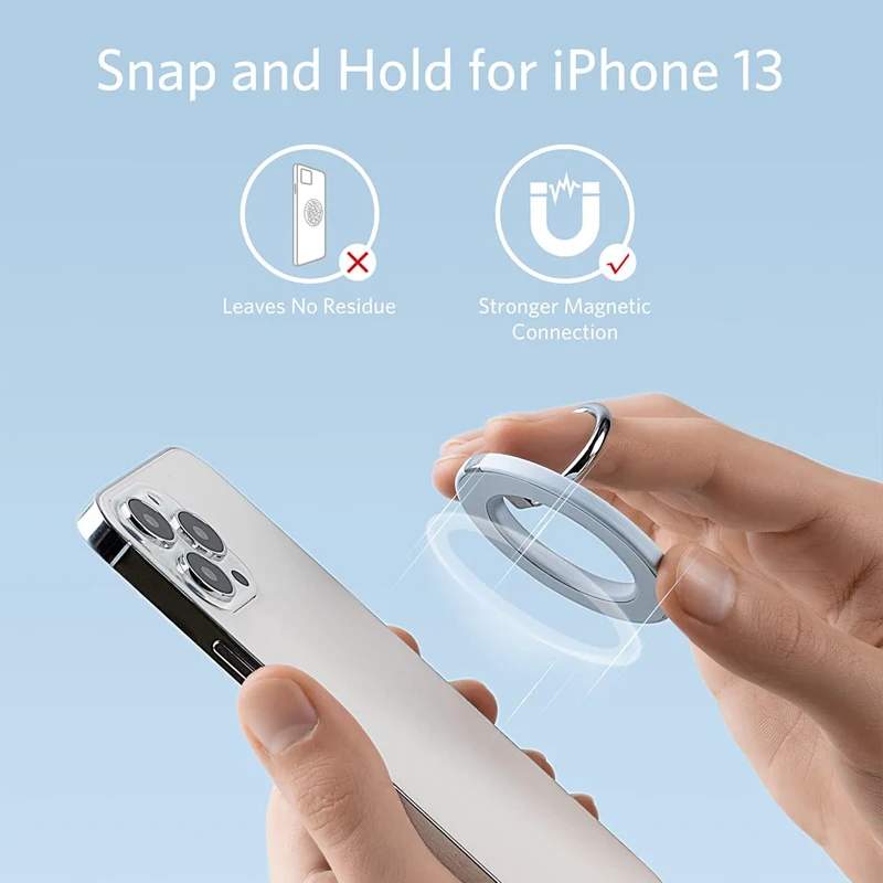 Anker 610 Magnetic Phone Grip (MagGo), Magnetic Phone Ring Holder, Adjustable Kickstand, Only for iPhone 13, 12/12 P/12 PM/min
Anker 610 Magnetic Phone Grip (MagGo), Magnetic Phone Ring Holder, Adjustable Kickstand, Only for iPhone 13, 12/12 P/12 PM/min