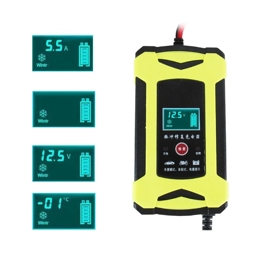 Hot Sale Car Battery Charger 12V 6A Motorcycle Acid Battery Charger Battery Pulse Repair LED Electronic Display Accessories
Hot Sale Car Battery Charger 12V 6A Motorcycle Acid Battery Charger Battery Pulse Repair LED Electronic Display Accessories