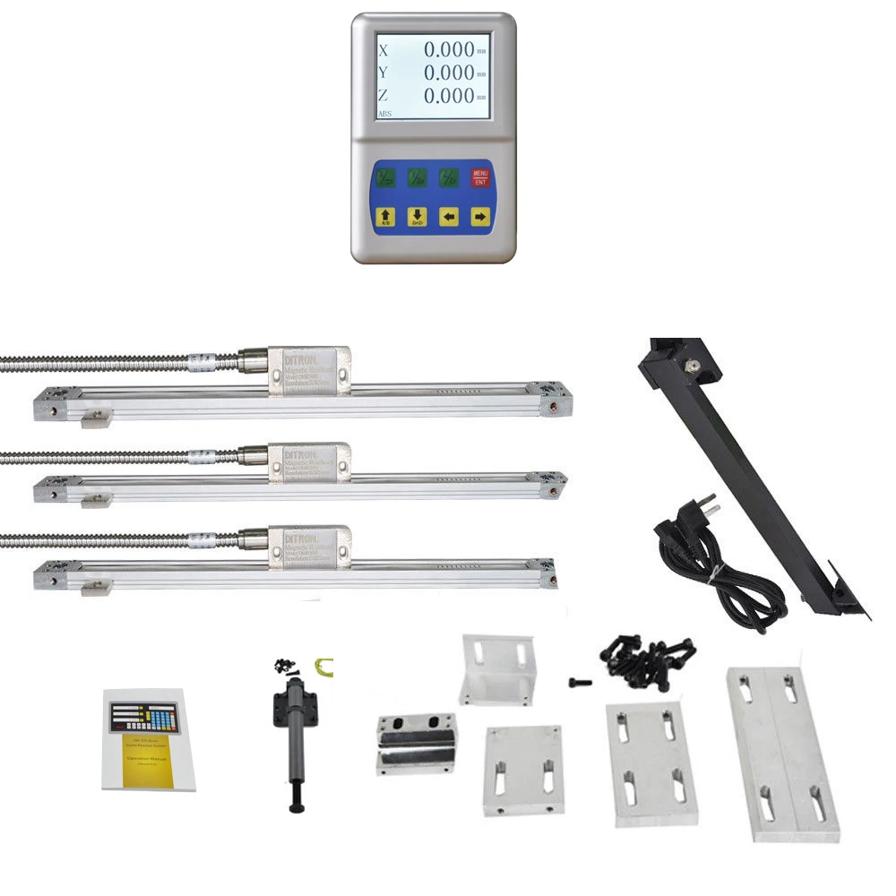 LCD Screen Small Size Dro for Lathe 3 Axis Digital Readout Display System with Optical Encoder 50-3000mm Linear Scale
LCD Screen Small Size Dro for Lathe 3 Axis Digital Readout Display System with Optical Encoder 50-3000mm Linear Scale