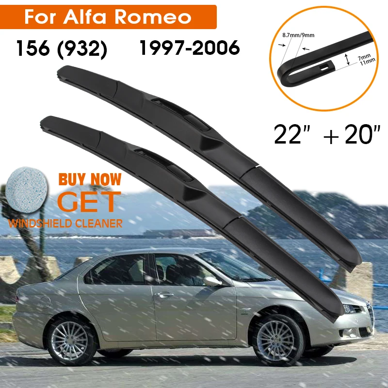 Автомобильные стеклоочистители для Alfa Romeo 156 (932) 1997-2006 лобовое стекло резиновая силиконовая заправка стеклоочиститель 22 "+ 20" LHD RHD аксессуары
Автомобильные стеклоочистители для Alfa Romeo 156 (932) 1997-2006 лобовое стекло резиновая силиконовая заправка стеклоочиститель 22 "+ 20" LHD RHD аксессуары