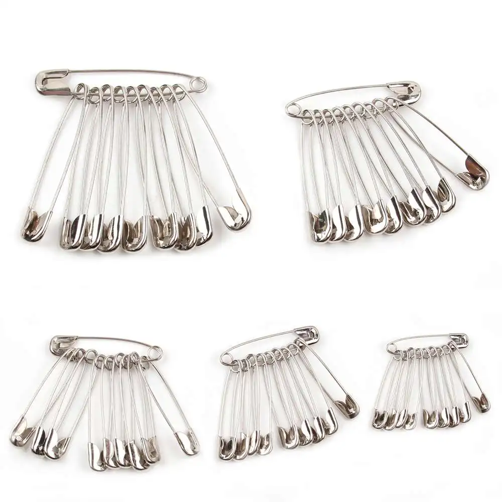 100pcs Silver Safety Pins DIY Sewing Tools Accessory Stainless Steel Needles Large Safety Pin Small Brooch Apparel Accessories
100pcs Silver Safety Pins DIY Sewing Tools Accessory Stainless Steel Needles Large Safety Pin Small Brooch Apparel Accessories