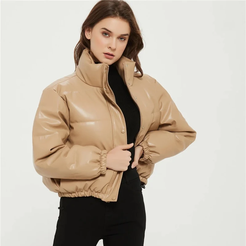 Women's Winter New Street Style Stand-up Collar Single-breasted Slim Thick Short Coat 2021 Imitation Leather Cotton Jacket
Women's Winter New Street Style Stand-up Collar Single-breasted Slim Thick Short Coat 2021 Imitation Leather Cotton Jacket