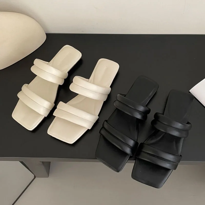 2022 Summer Narrow White Band Ladies Slipper Thin Low Heel Square Toe Slip On Women Sandal Outdoor Dress Elegant Slides Shoe
2022 Summer Narrow White Band Ladies Slipper Thin Low Heel Square Toe Slip On Women Sandal Outdoor Dress Elegant Slides Shoe