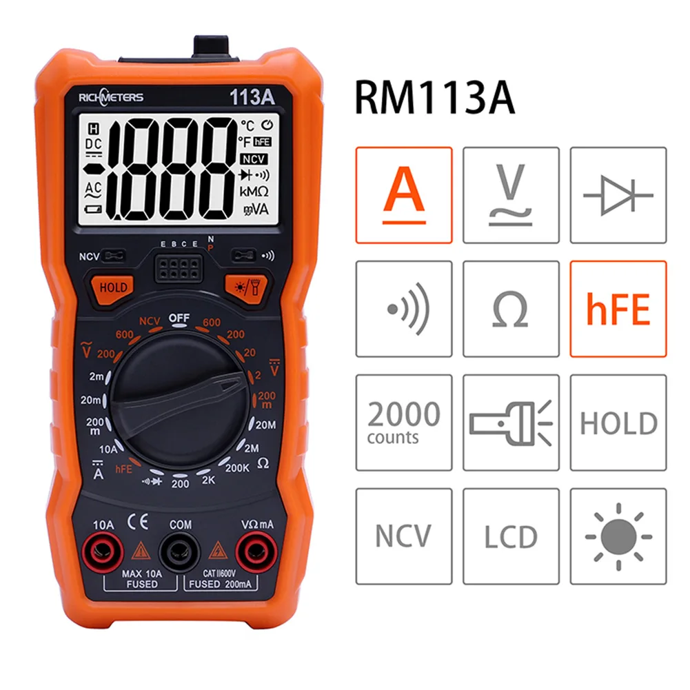 1 Pc Multimeter Tester Digital 6000 Counts Auto Ranging AC DC Voltage Measuring Tools For Electrical Testing Tools Supplies
1 Pc Multimeter Tester Digital 6000 Counts Auto Ranging AC DC Voltage Measuring Tools For Electrical Testing Tools Supplies