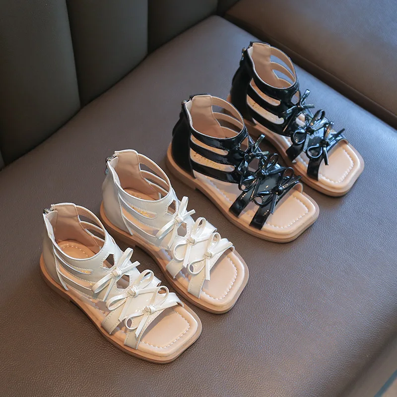 Girls Roman Sandals Solid Children All-match Strap Bow Cute Princess Open-toe Children's Fashion Beach Shoes Korean Back Zip PU
Girls Roman Sandals Solid Children All-match Strap Bow Cute Princess Open-toe Children's Fashion Beach Shoes Korean Back Zip PU